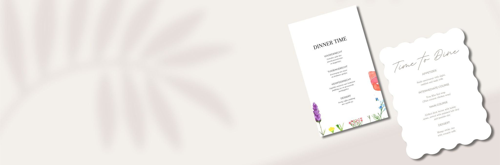 Menus - Studio Kiki Elise