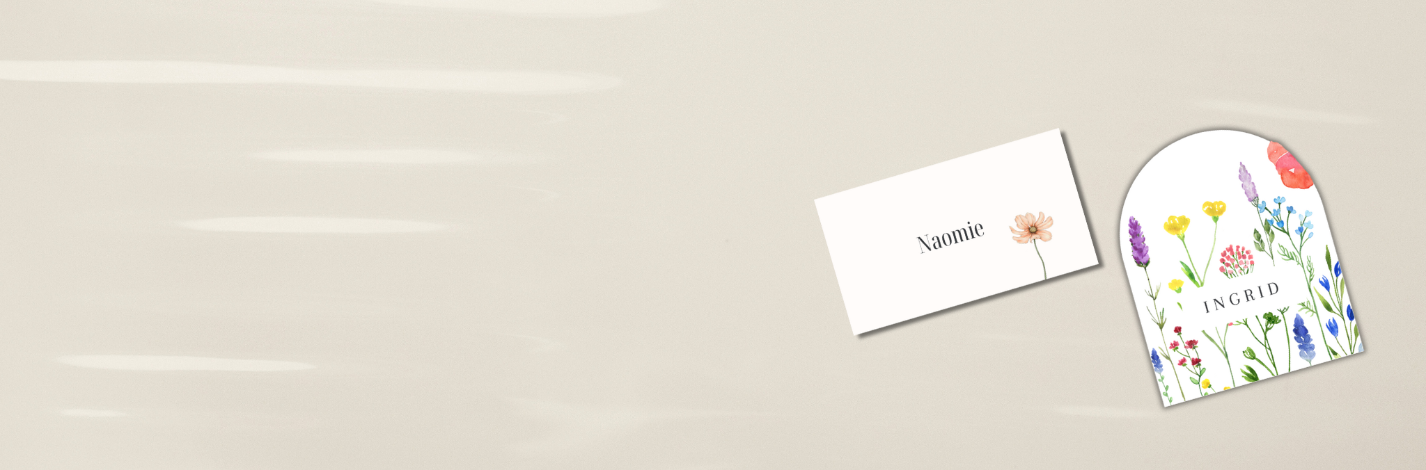 banner place cards designs