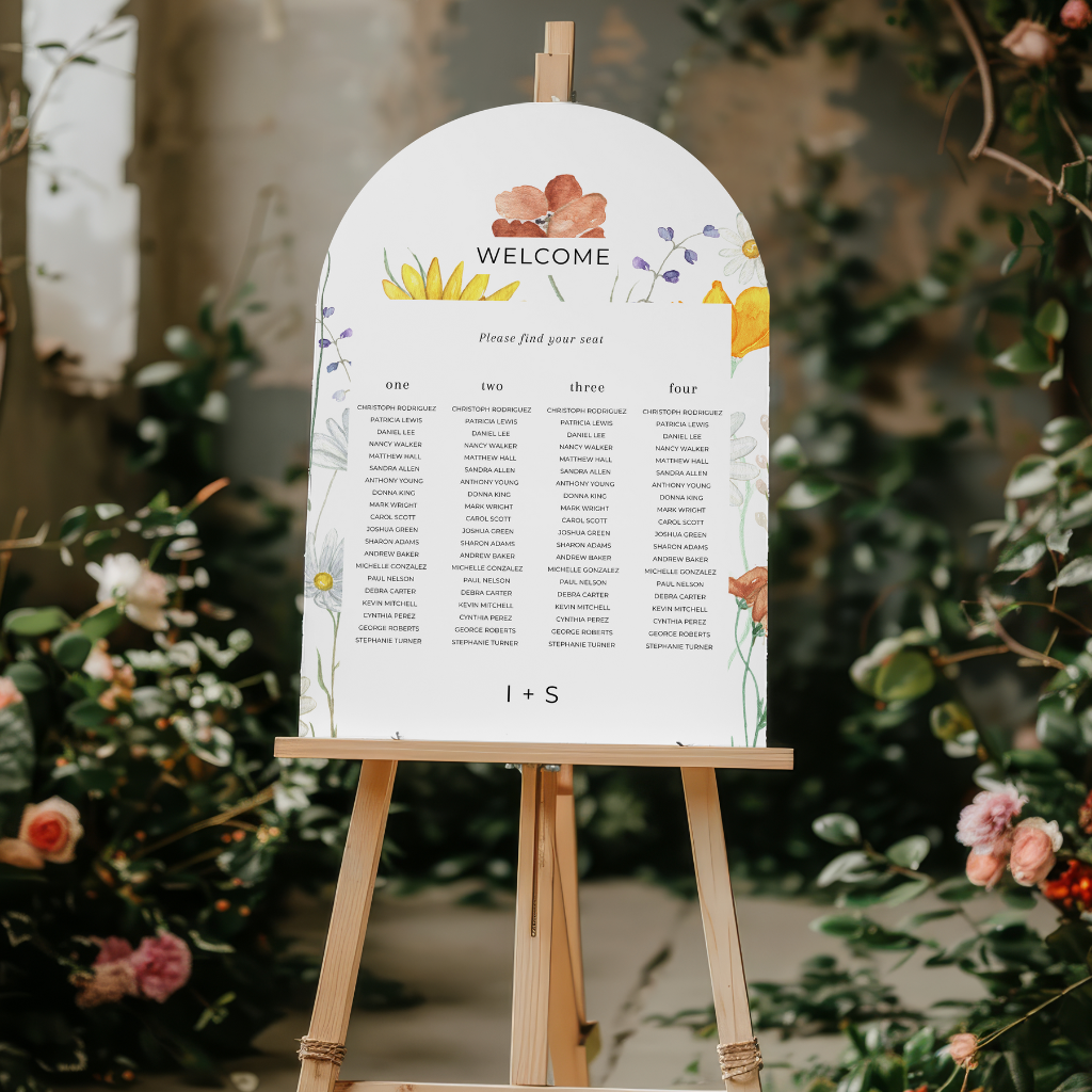seating chart round sunflower harmony design