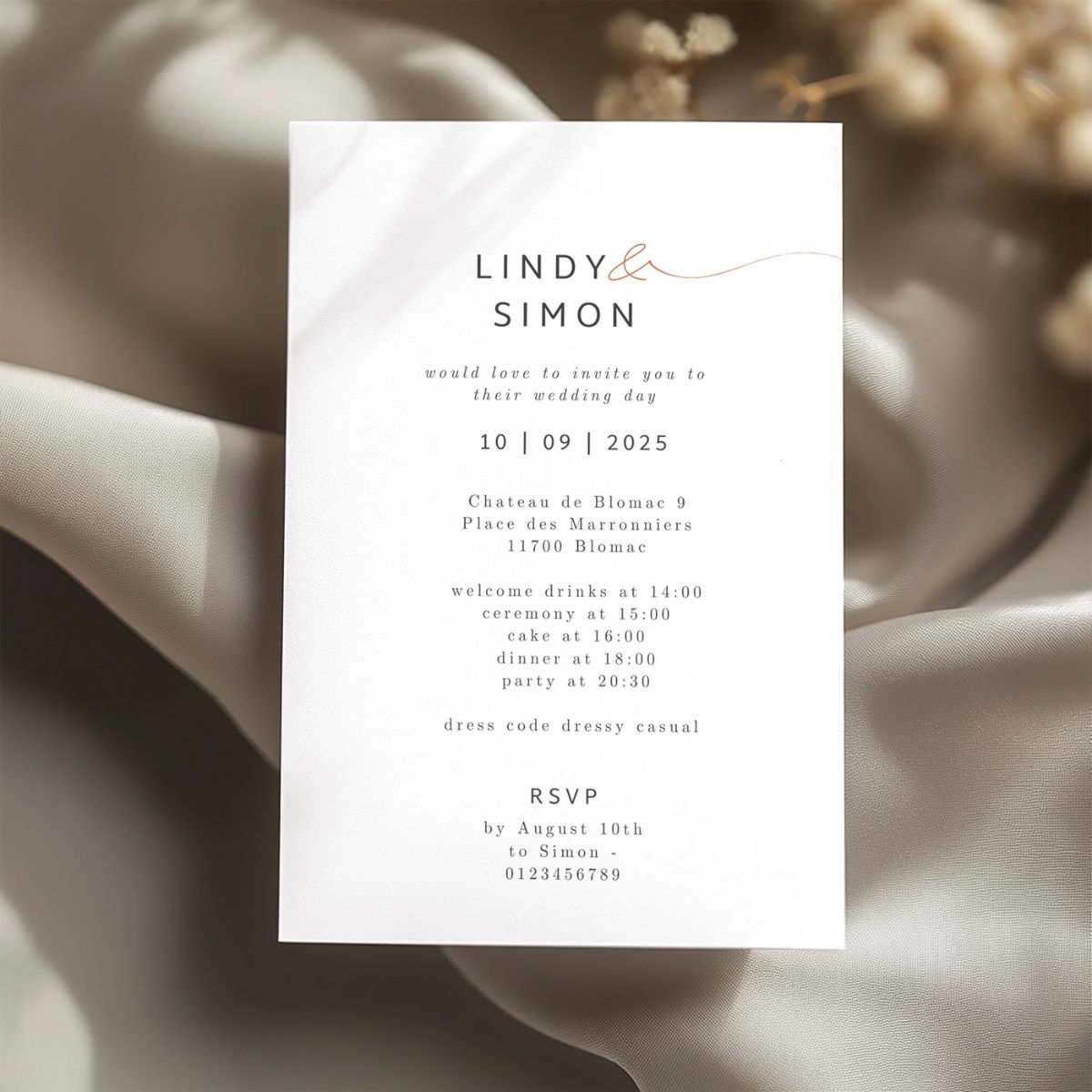 Timeless Minimal - Invitation