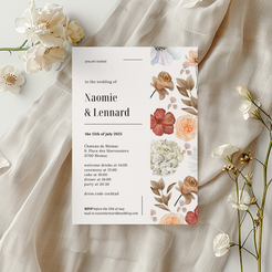 wedding invitation rose elegance design