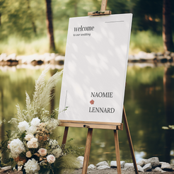 welcome sign rose elegance design