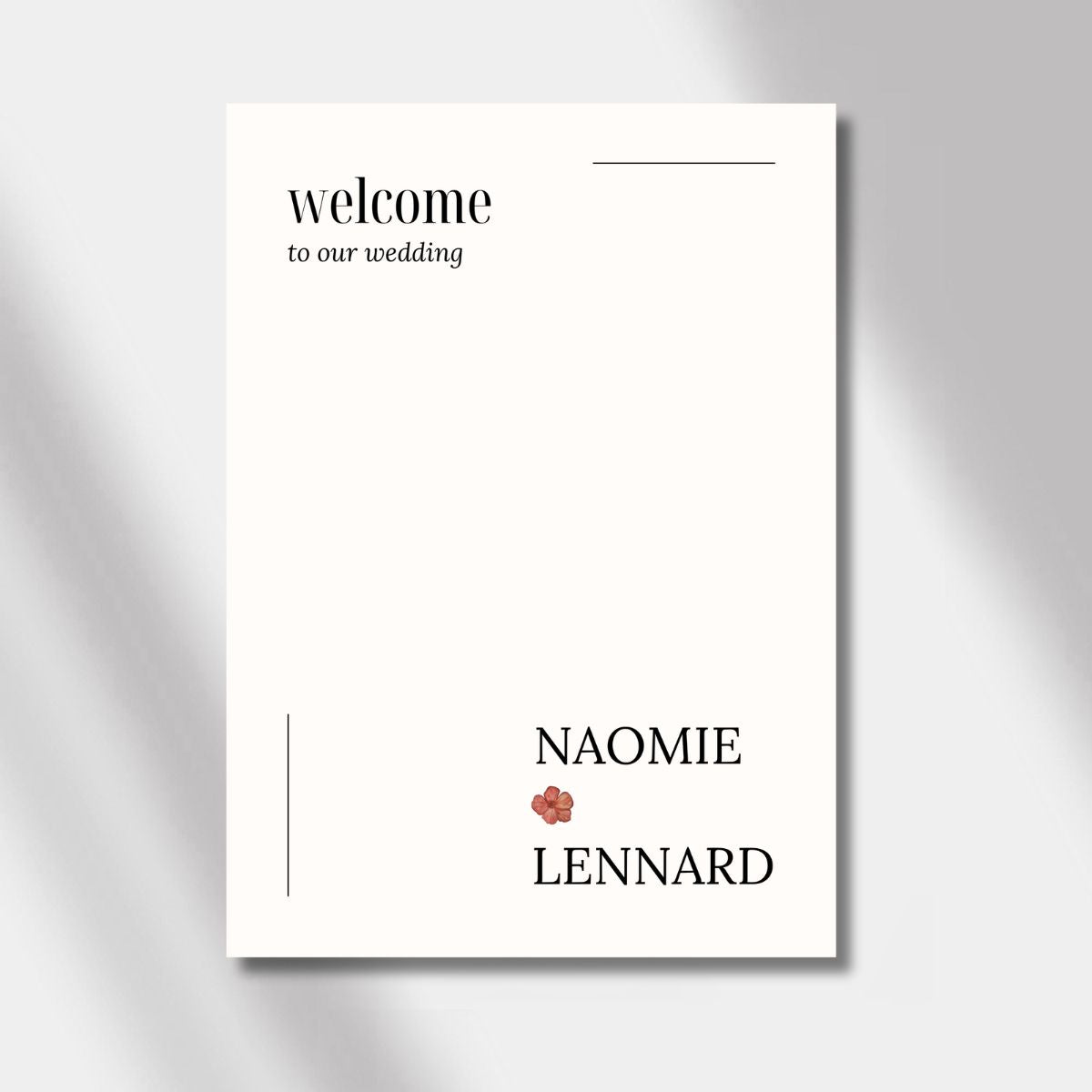 welcome sign rose elegance