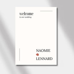 welcome sign rose elegance