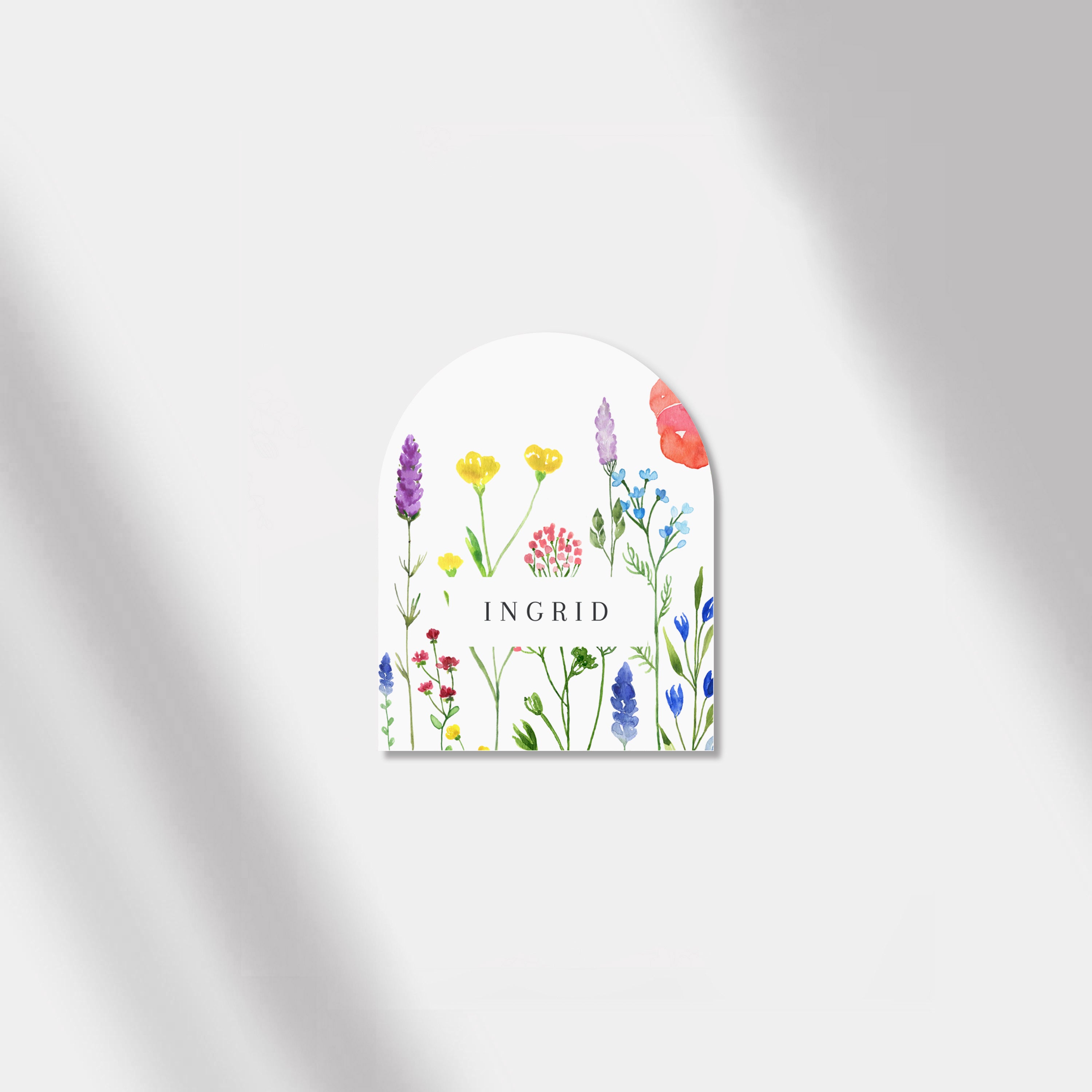 place card round poppy bliss