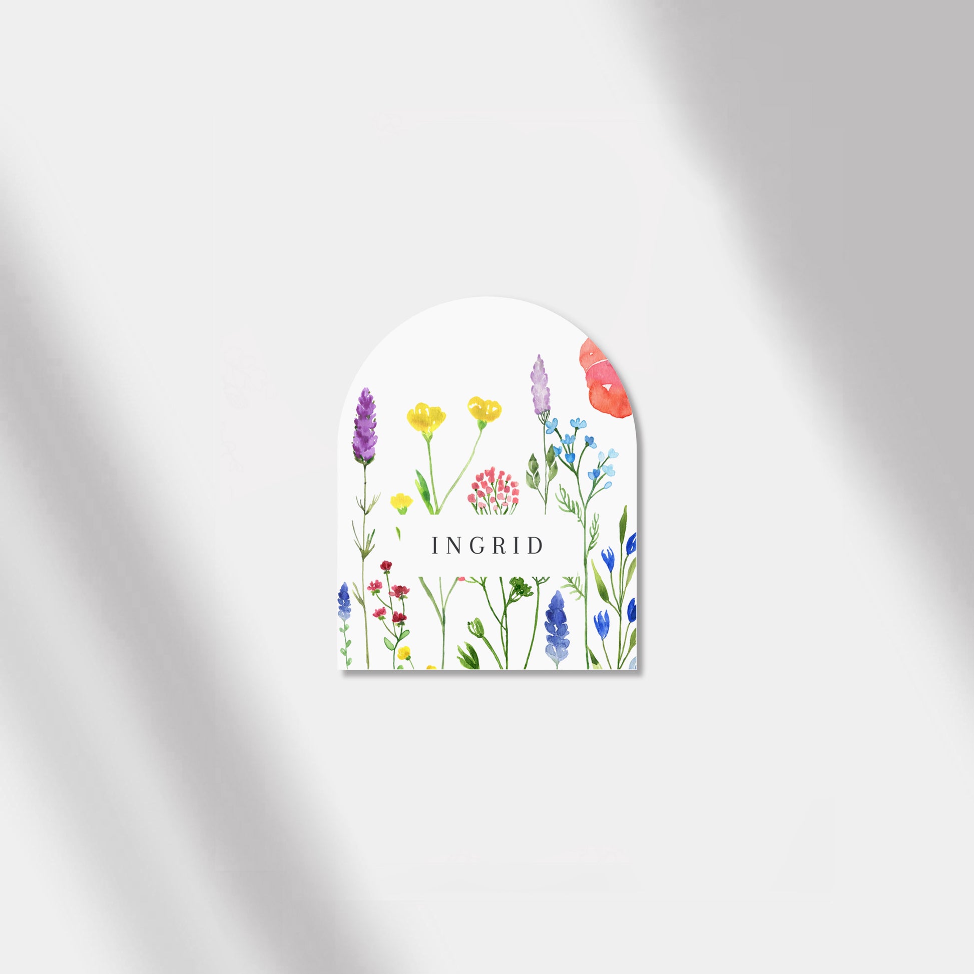 place card round poppy bliss