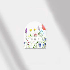 place card round poppy bliss