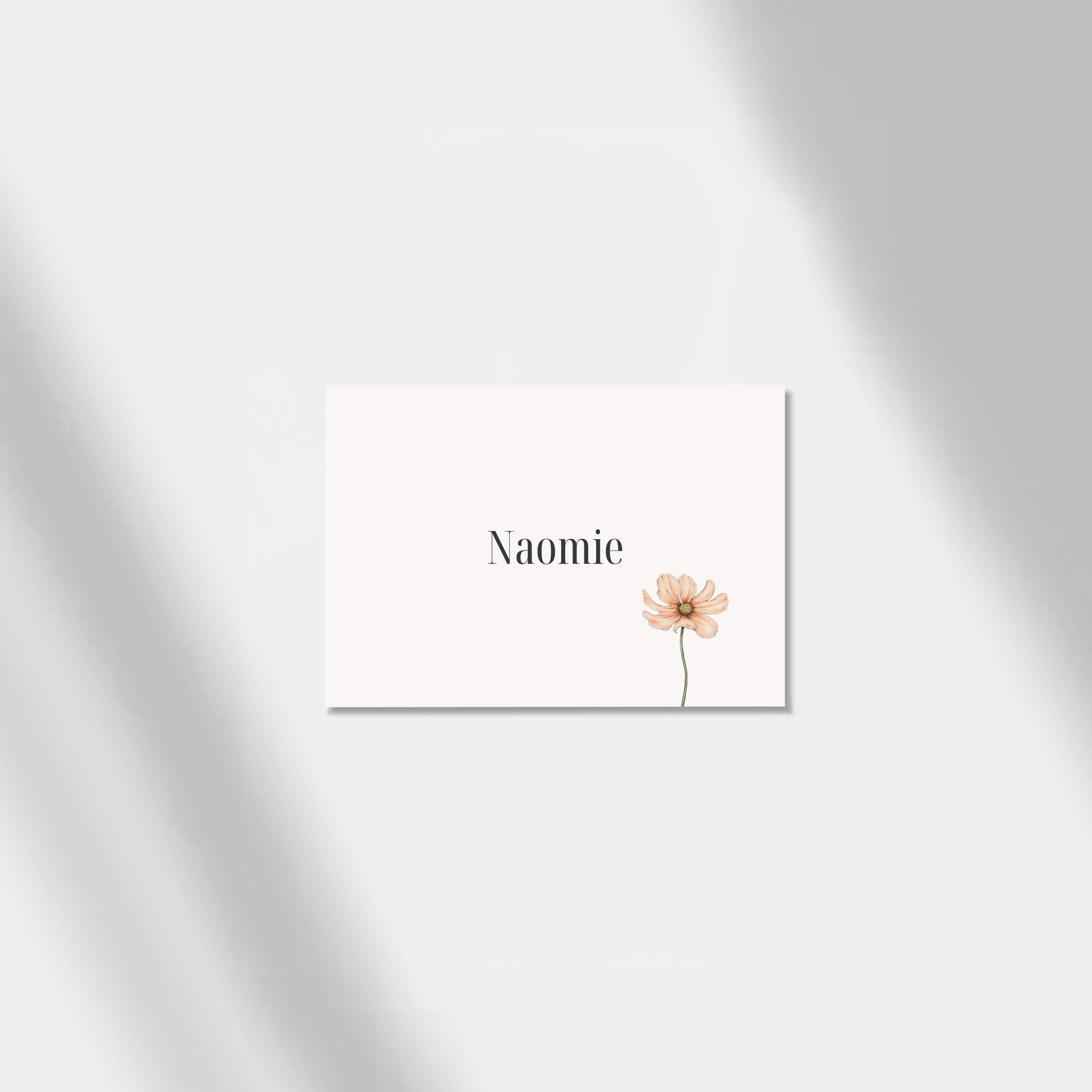 place card rose elegance