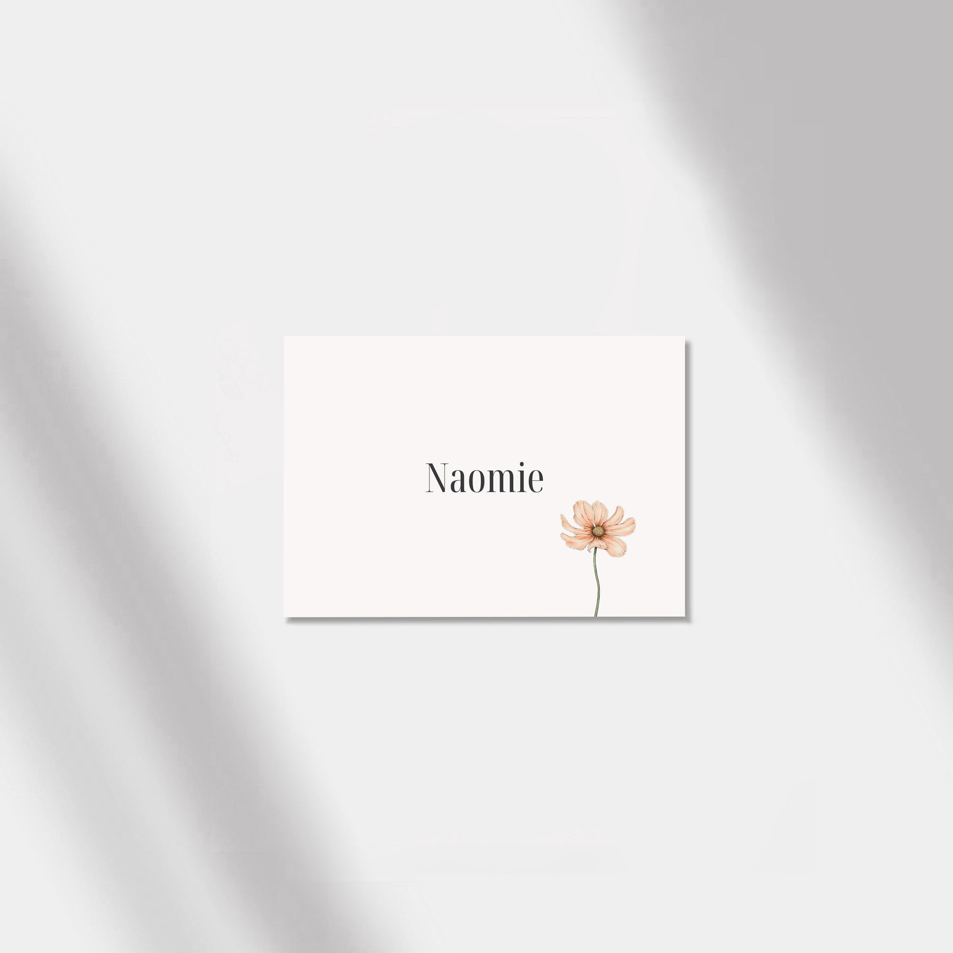 place card rose elegance