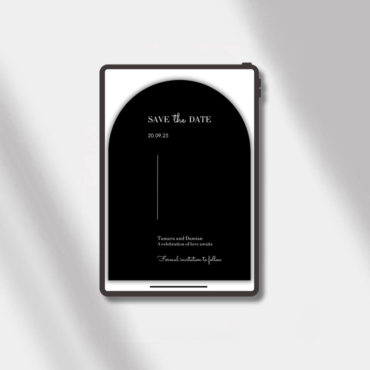 esave the date luminous noir black