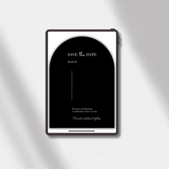 esave the date luminous noir black