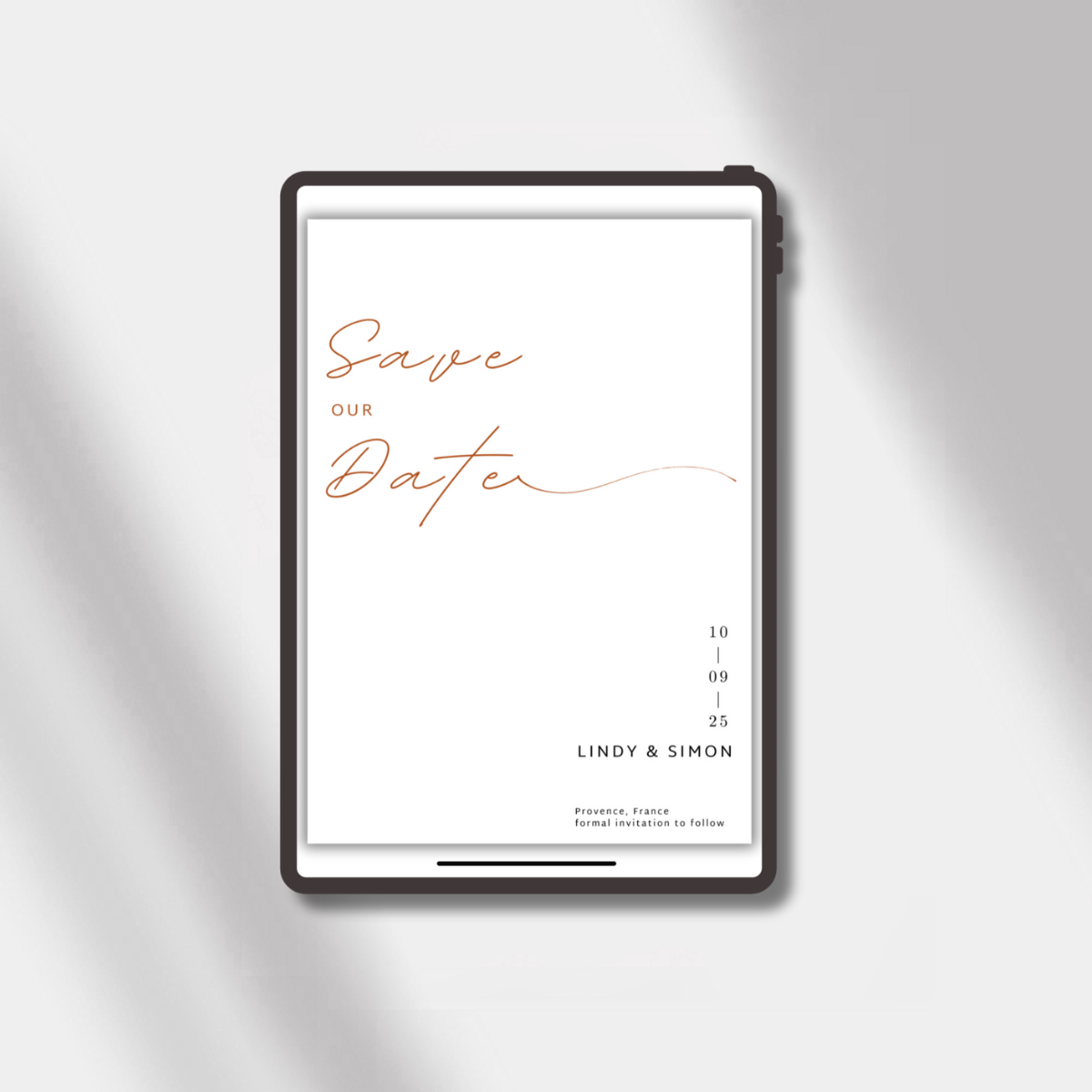 esave the date timeless minimal