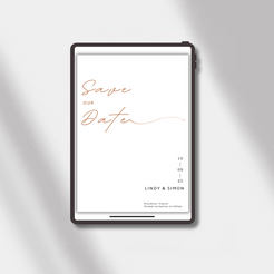 esave the date timeless minimal
