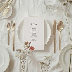 menu card 1 rose elegance design
