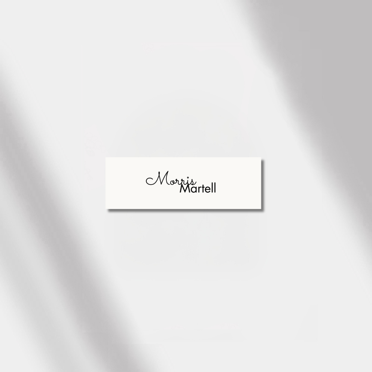 place card luminous noir off white