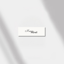 place card luminous noir off white