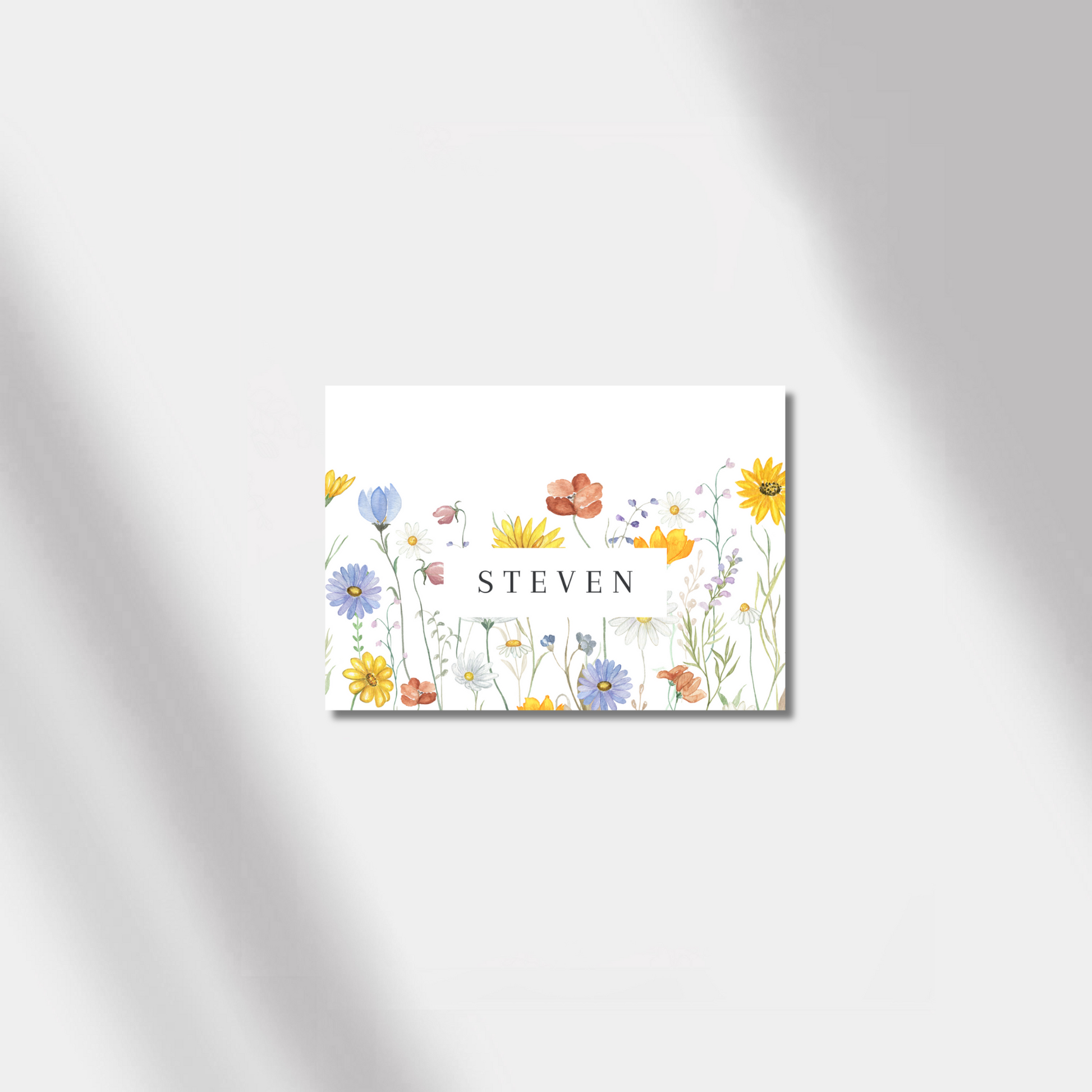 place card sunflower harmony