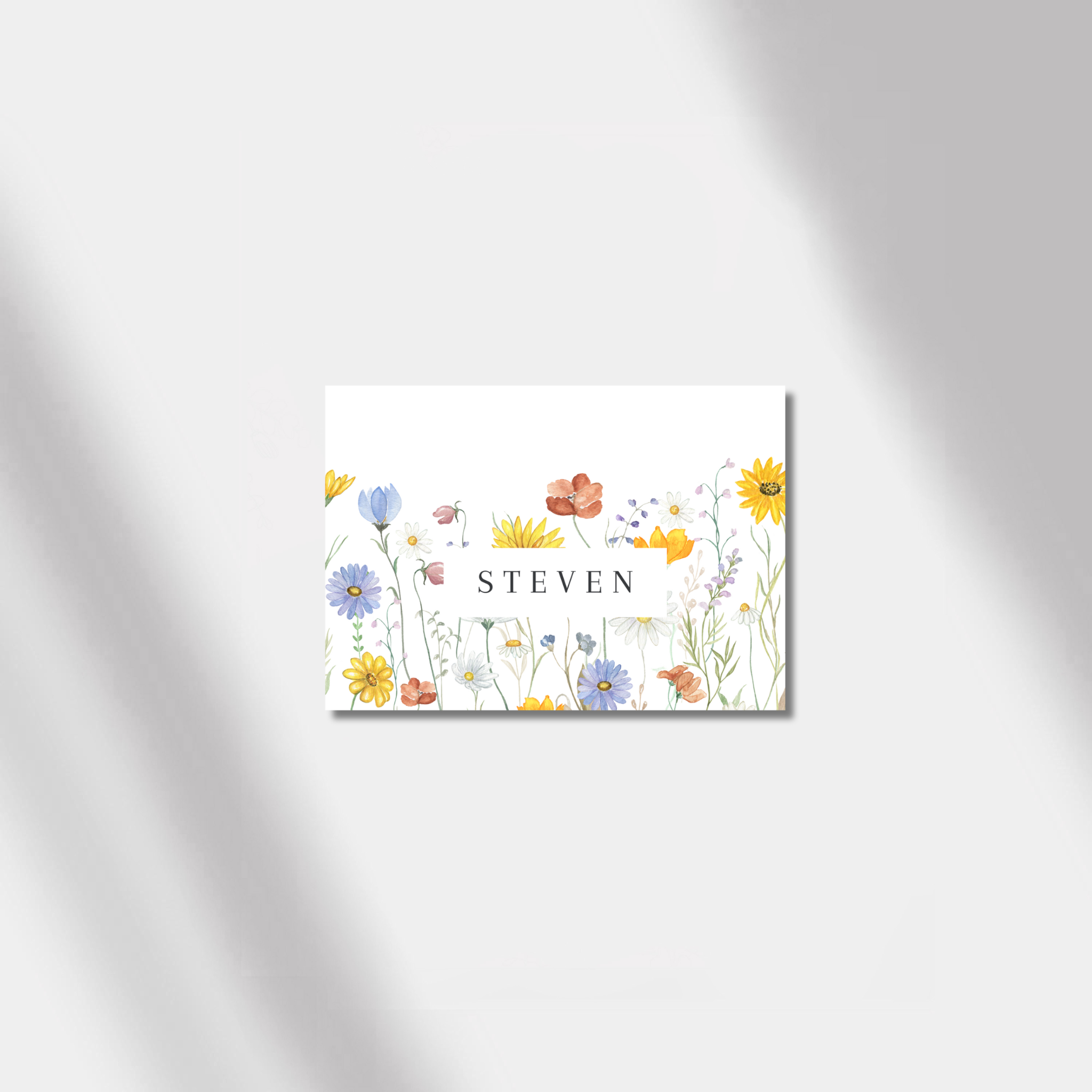 place card sunflower harmony