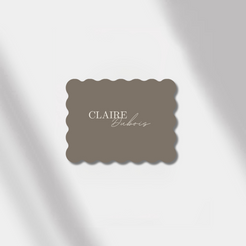 place cards scalloped elegance anthracite