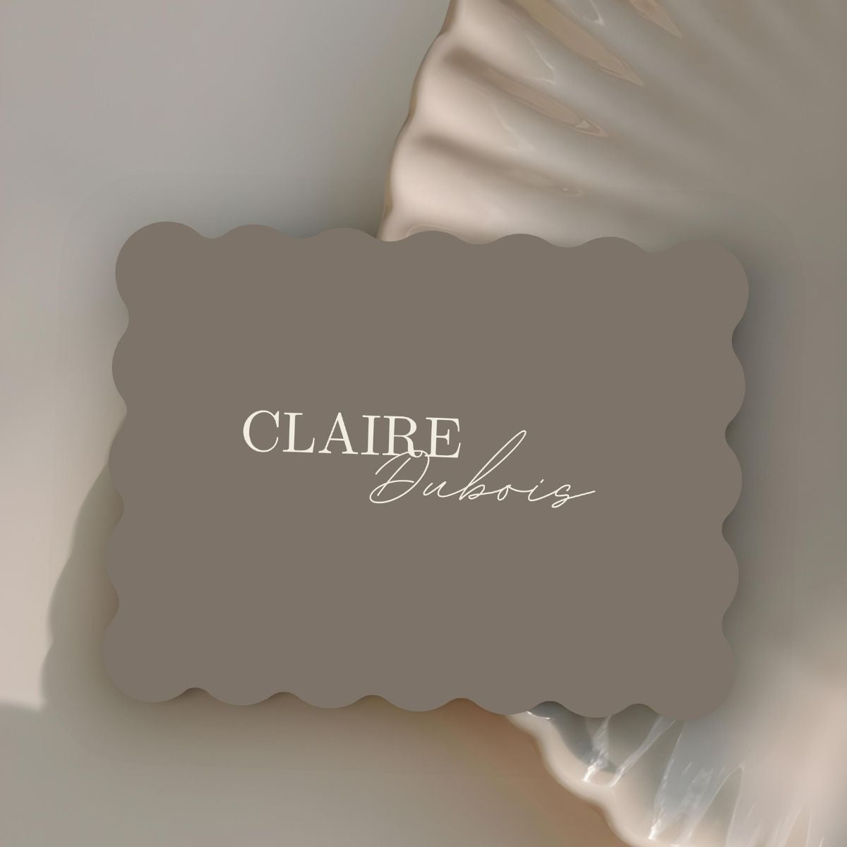 place cards scalloped elegance anthracite design