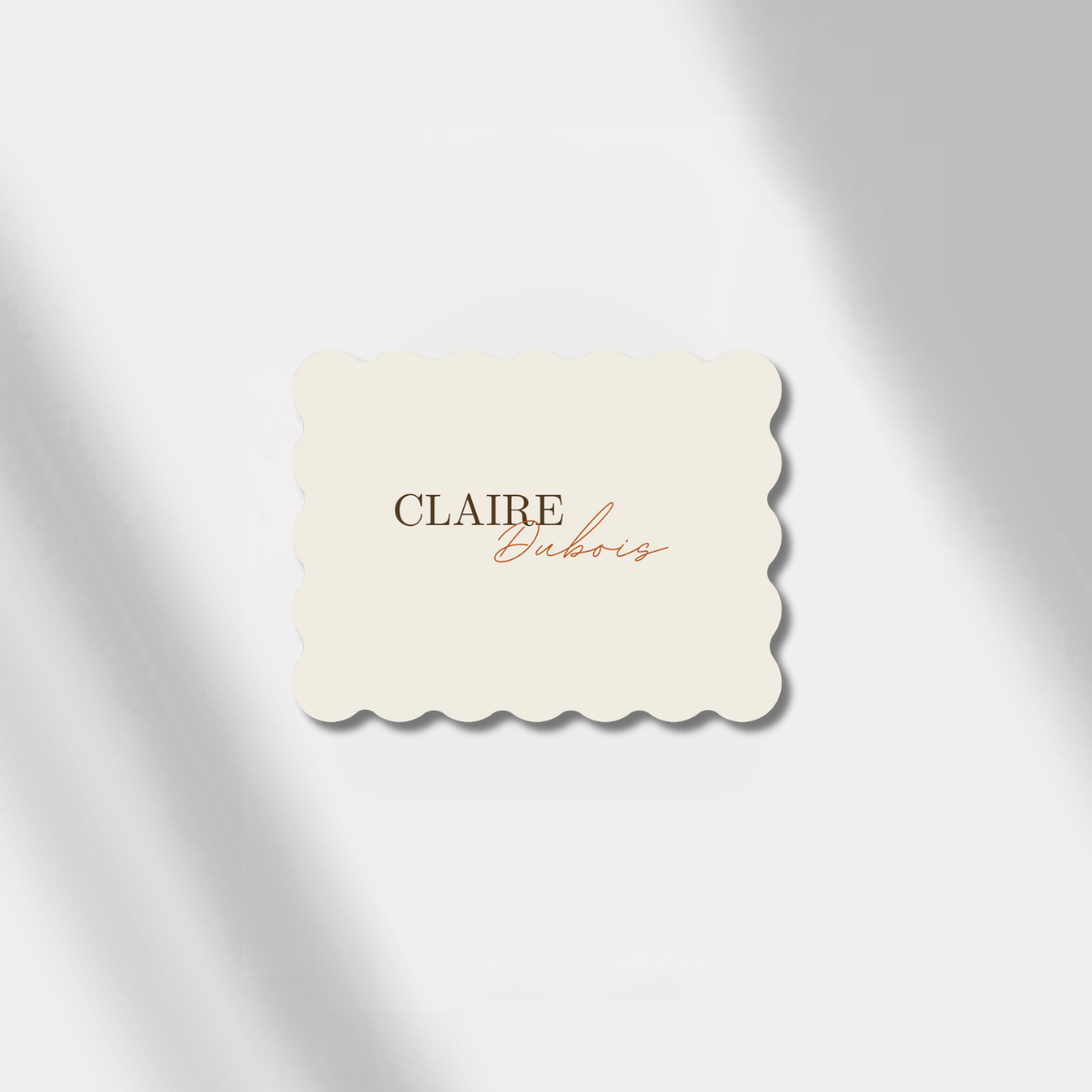 place cards scalloped elegance beige