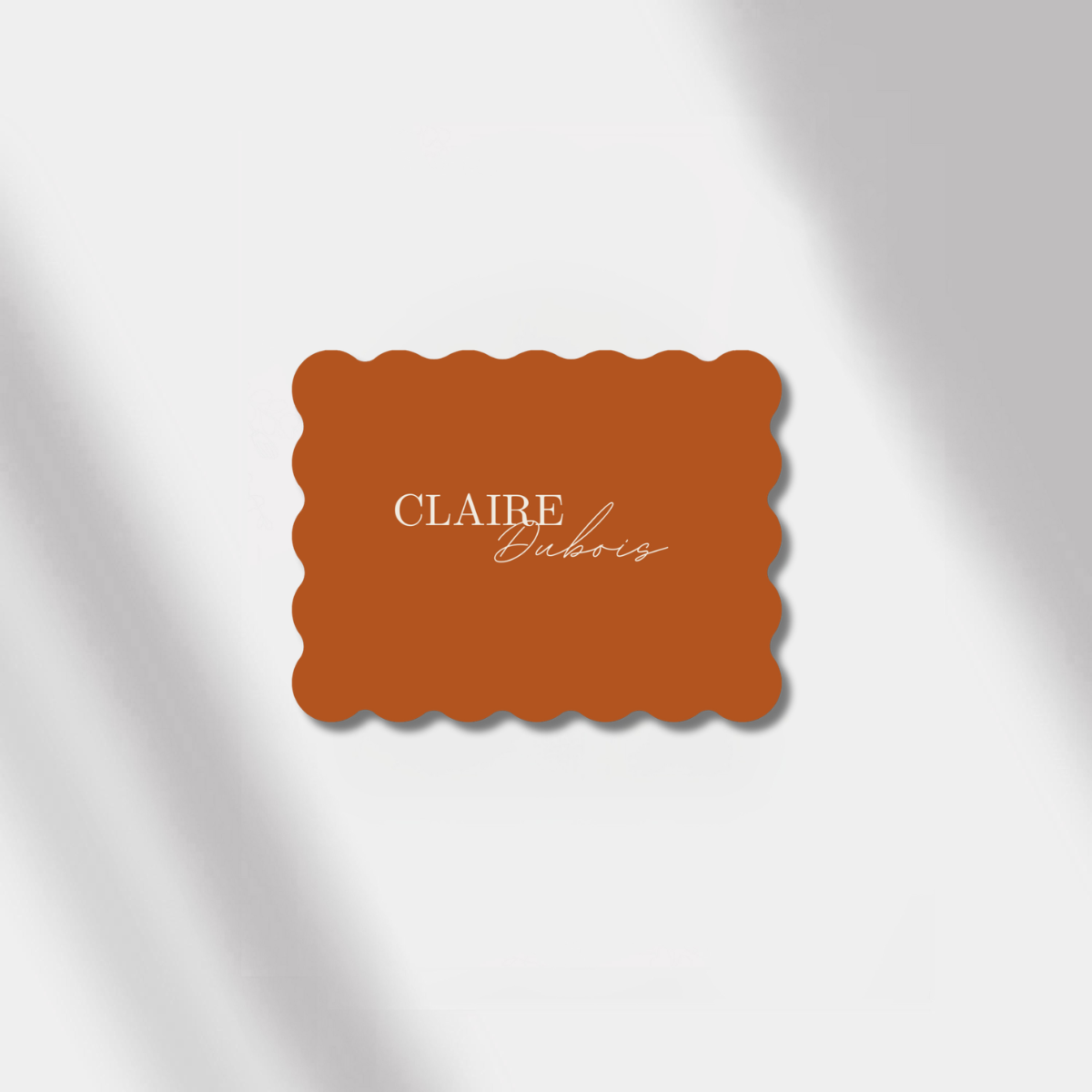 place cards scalloped elegance terracotta