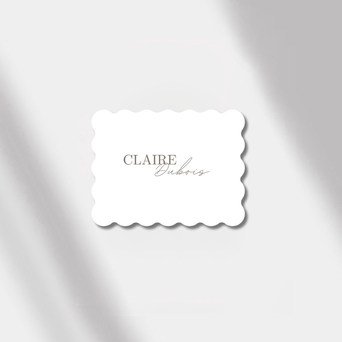 place cards scalloped elegance white/anthracite