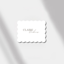 place cards scalloped elegance white/anthracite