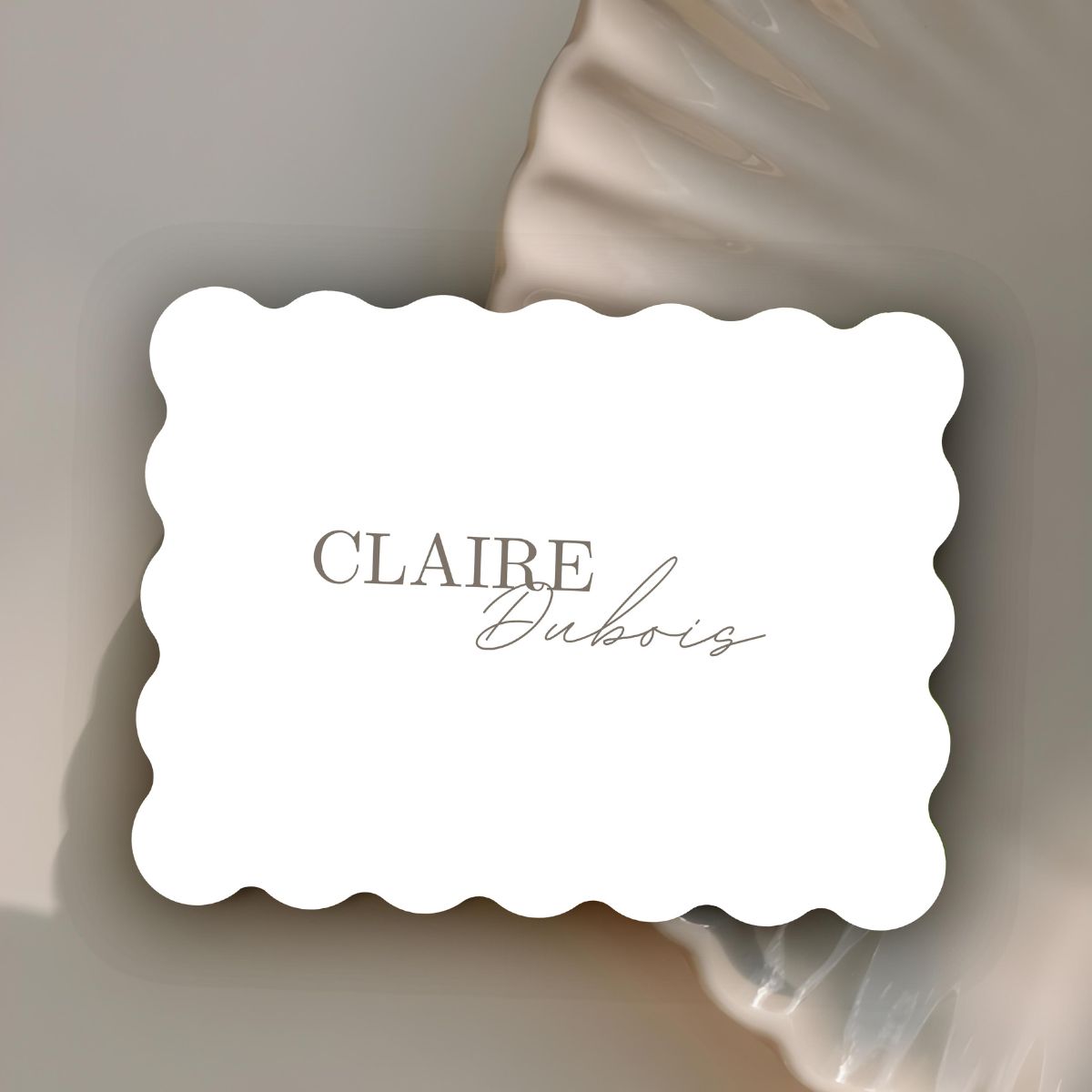 place cards scalloped elegance white/anthracite design