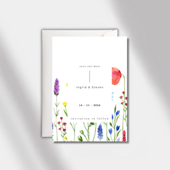 save the date card poppy bliss