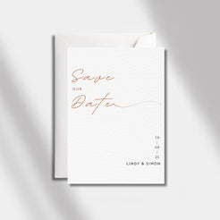 save the date card timeless minimal