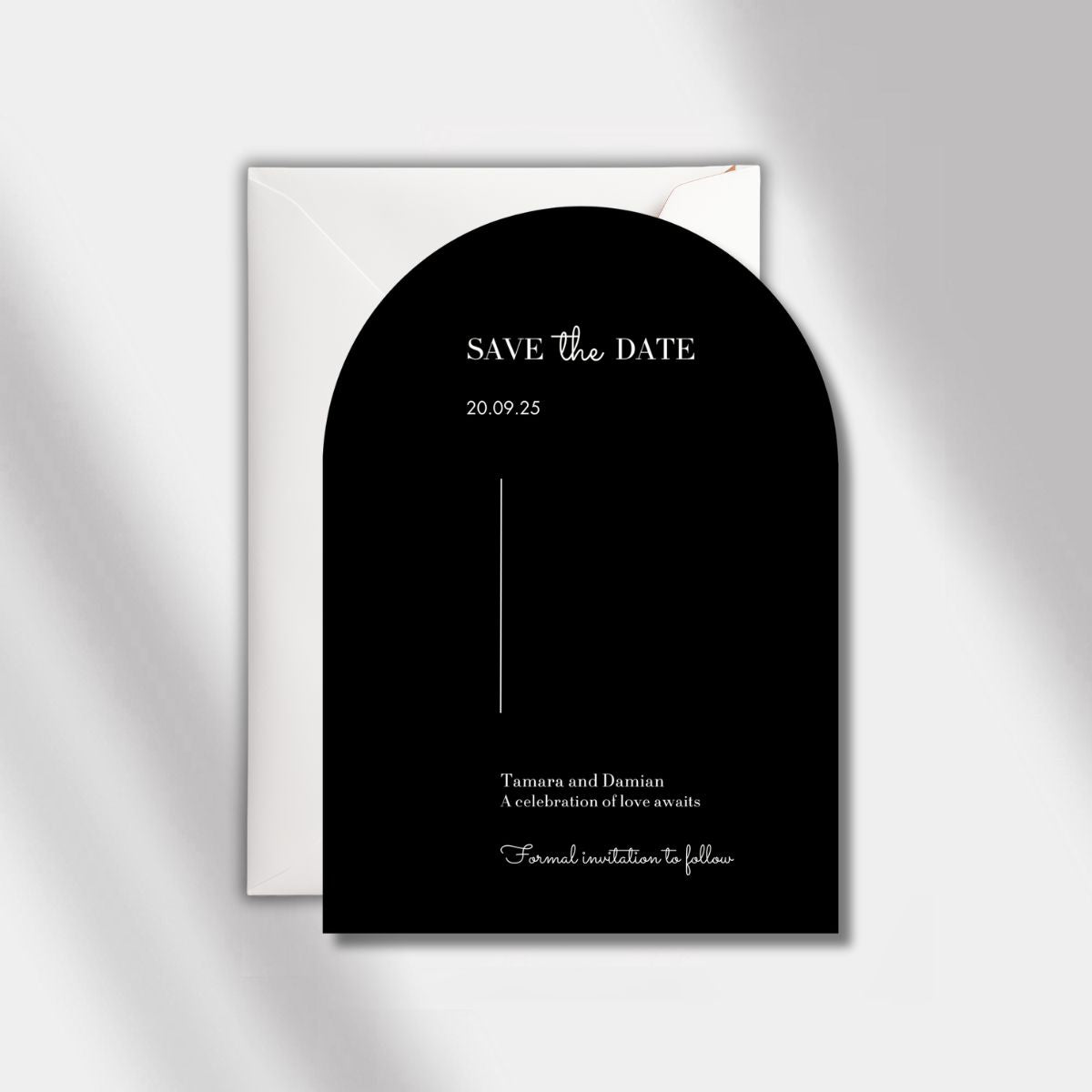 save the date luminous noir black