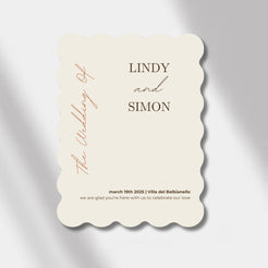welcome sign beige/terracotta scalloped elegance
