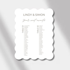 seating chart white/anthracite scalloped elegance