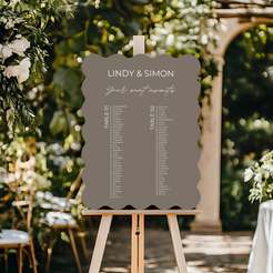 seating chart anthracite scalloped elegance design