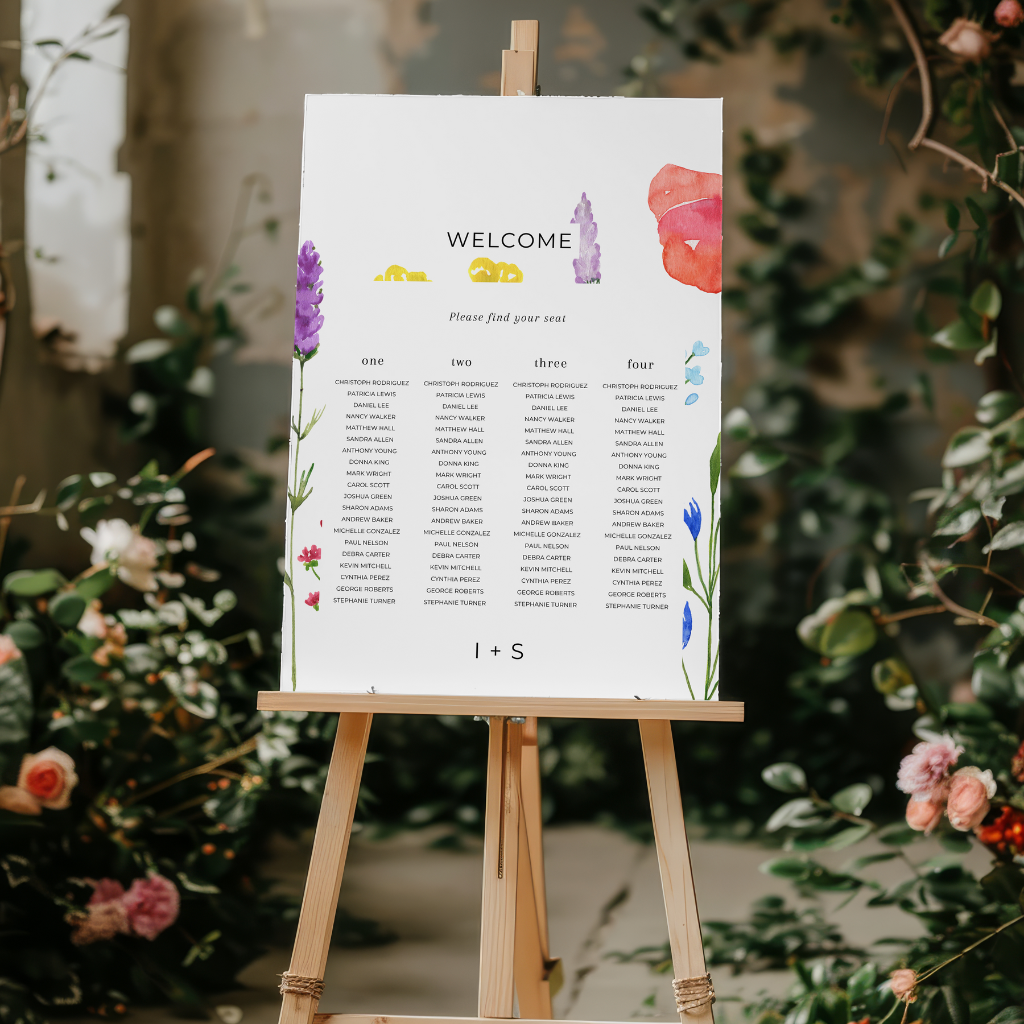 seating chart poppy bliss design