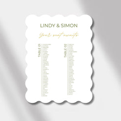 seating chart scalloped elegance white/gold