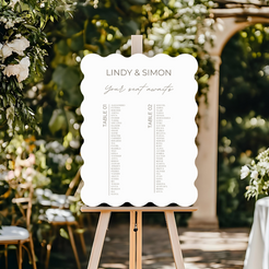 seating chart white/anthracite scalloped elegance design