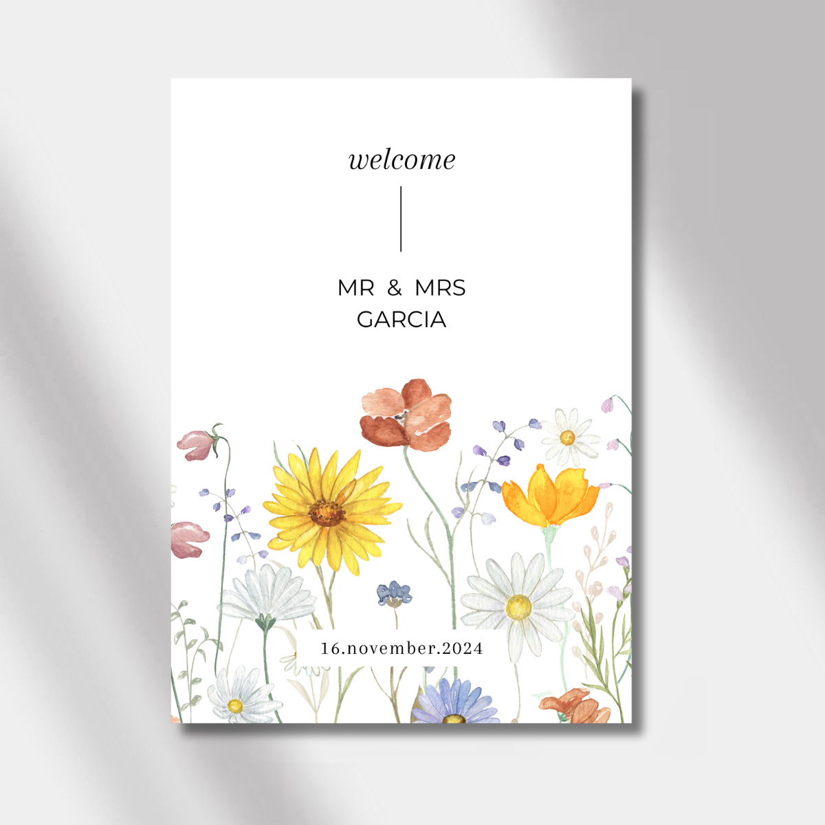 welcome sign round sunflower harmony