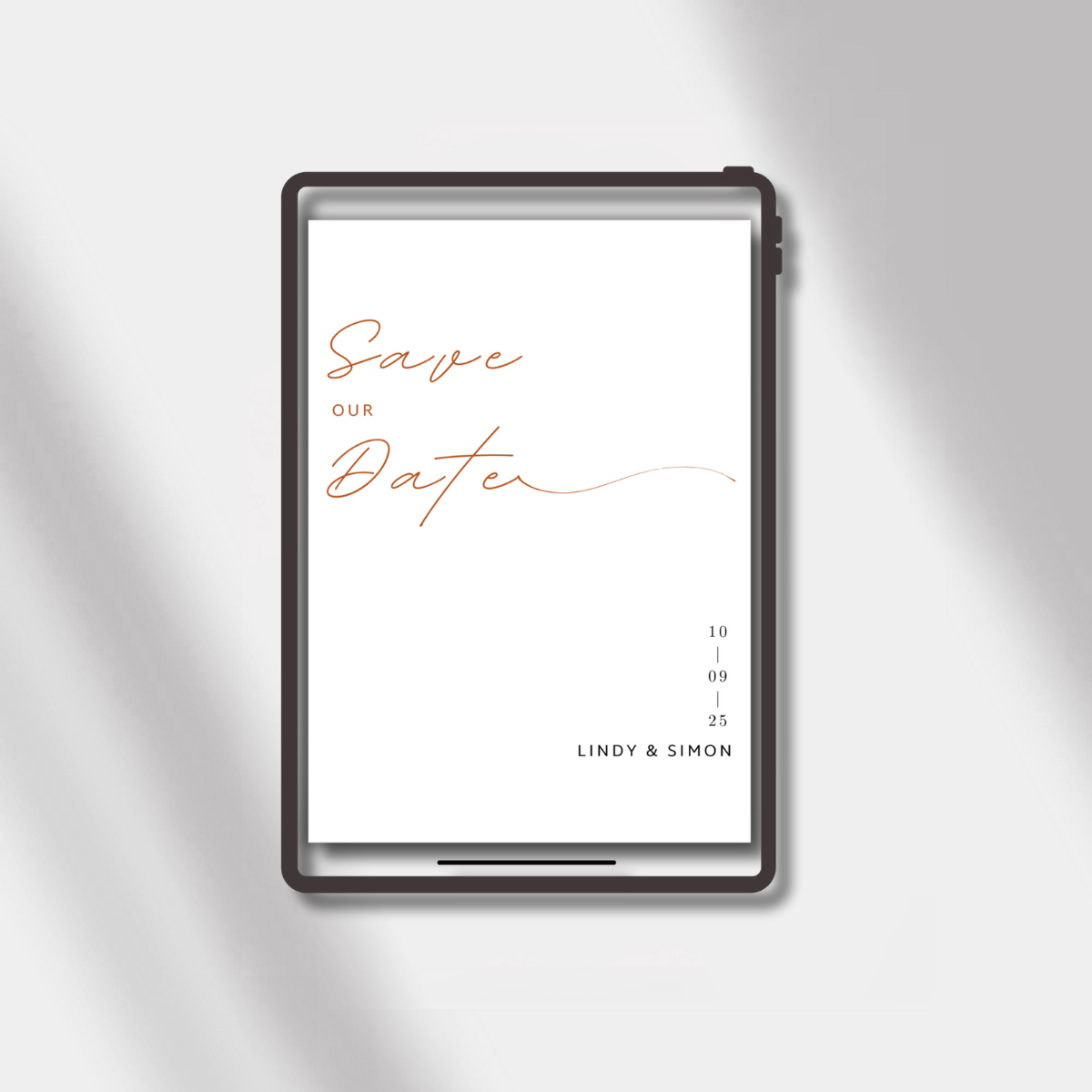 esave the date timeless minimal