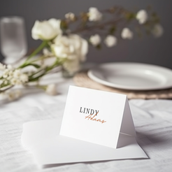 place card timeless minimal design