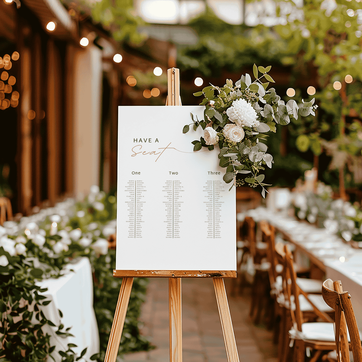 seating chart timeless minimal design