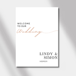 welcome sign timeless minimal