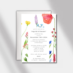 wedding invitation poppy bliss