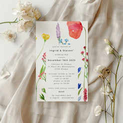 wedding invitation poppy bliss design