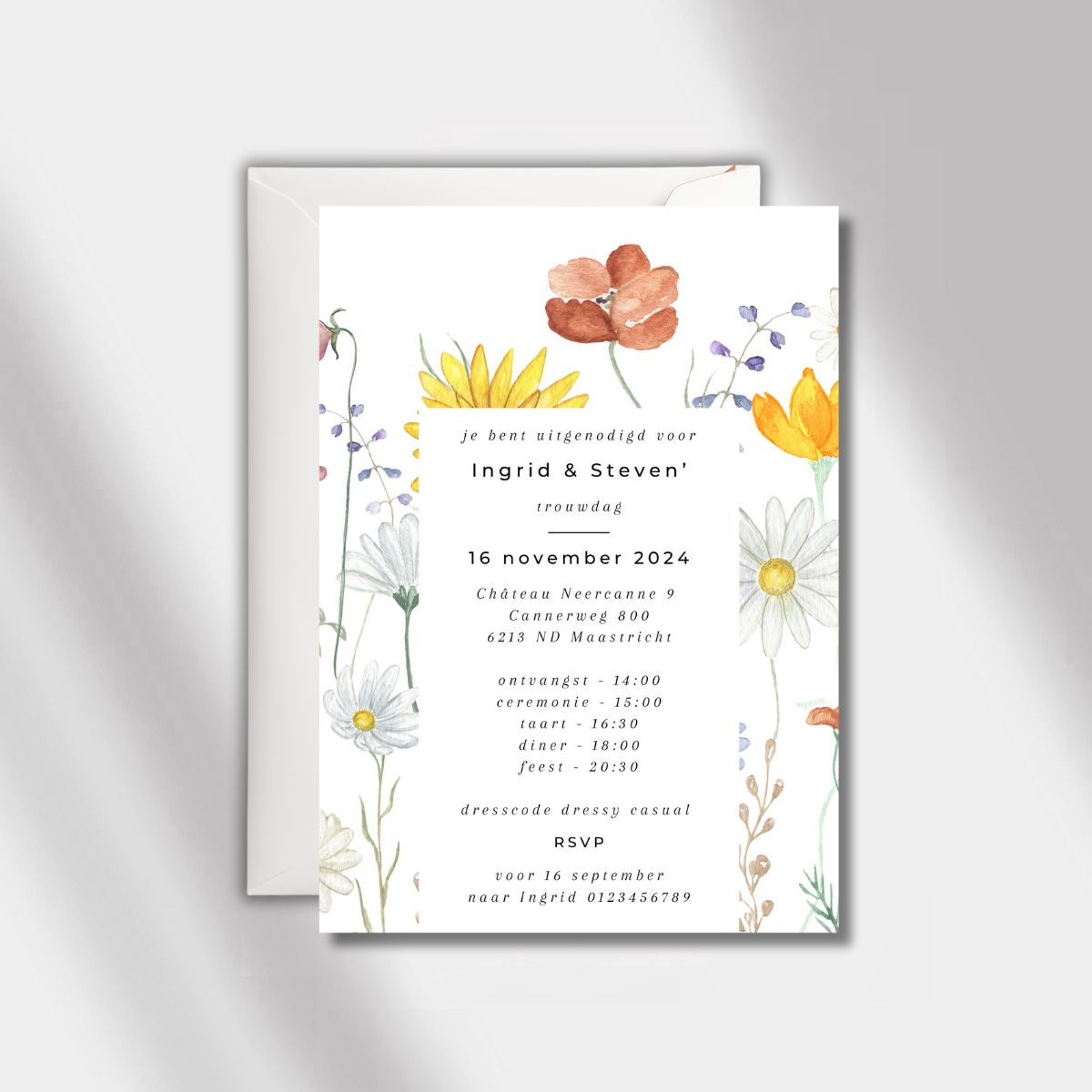 wedding invitation sunflower harmony