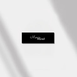 wedding place card black luminous noir