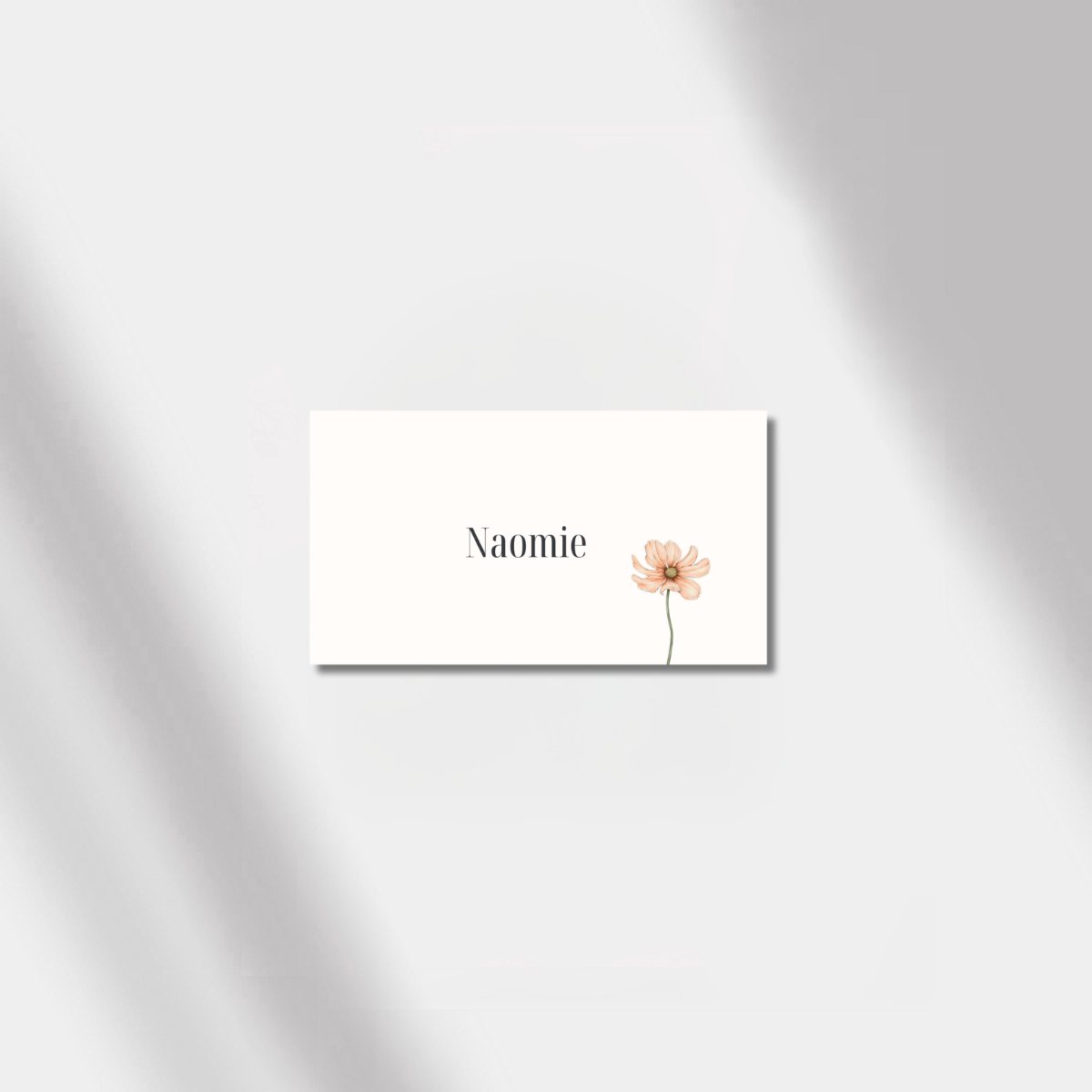 wedding place card rose elegance