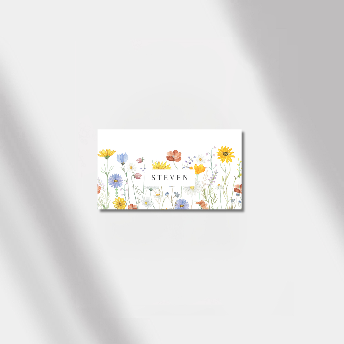 wedding place card sunflower harmony