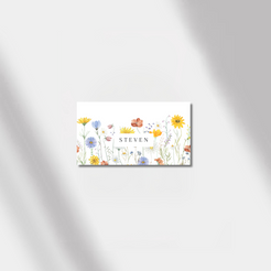 wedding place card sunflower harmony